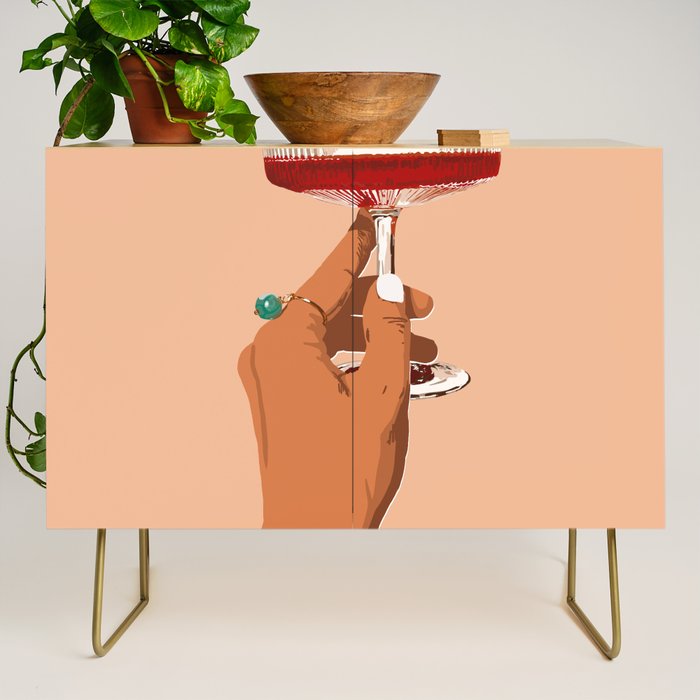 Cheers To Love, Laughter & Happily Ever After #Painting #Illustration Credenza