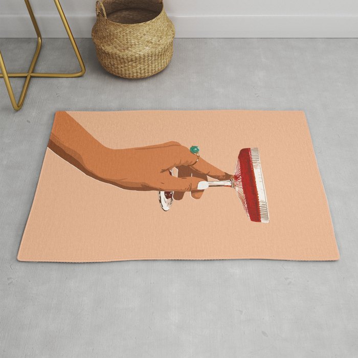 Cheers To Love, Laughter & Happily Ever After #Painting #Illustration Rug