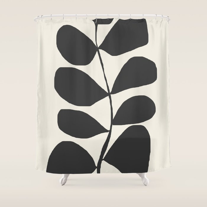 Abstract Minimal -Plant 3 Shower Curtain