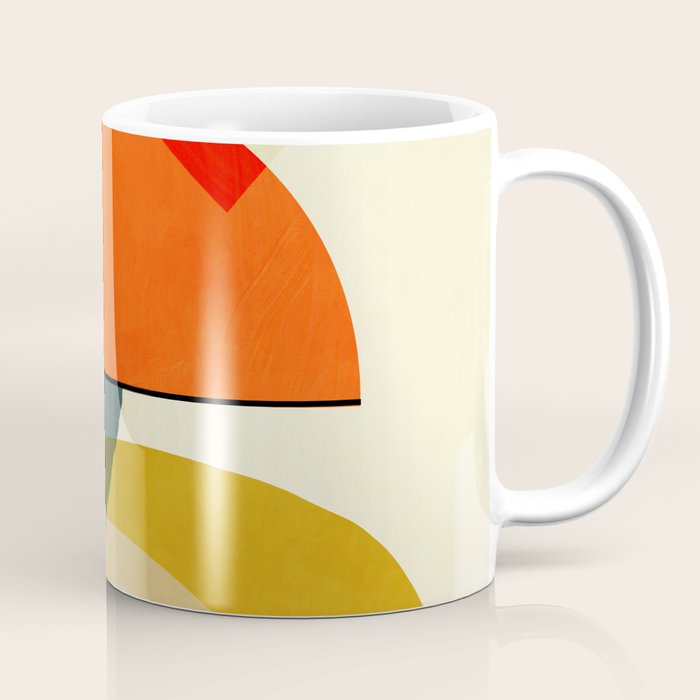Mid Century Geometric Modern Painting Abstract Ii Coffee Mug
