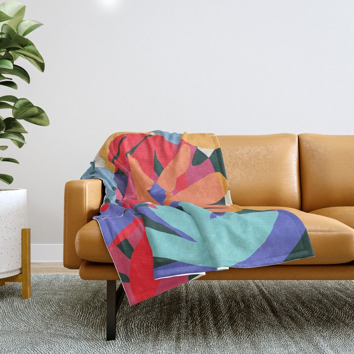 Where Flowers Blossom, So Does Hope. #Painting #Abstract Throw Blanket