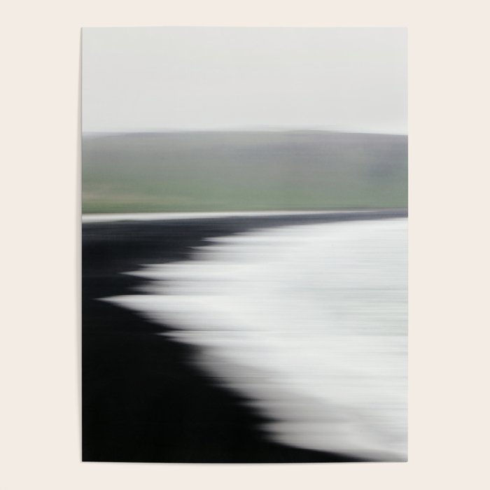 Ocean Waves In Iceland - Abstract Landscape Photography Poster