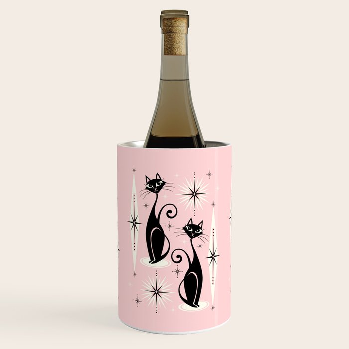 Mid Century Meow Retro Atomic Cats ©Studioxtine Wine Chiller