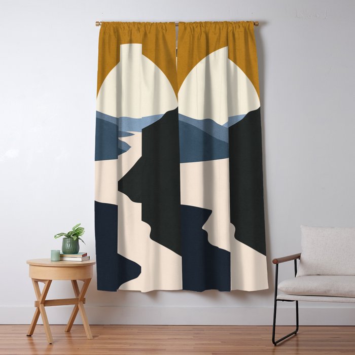 Abstract Art / Landscape 5 Window Curtain