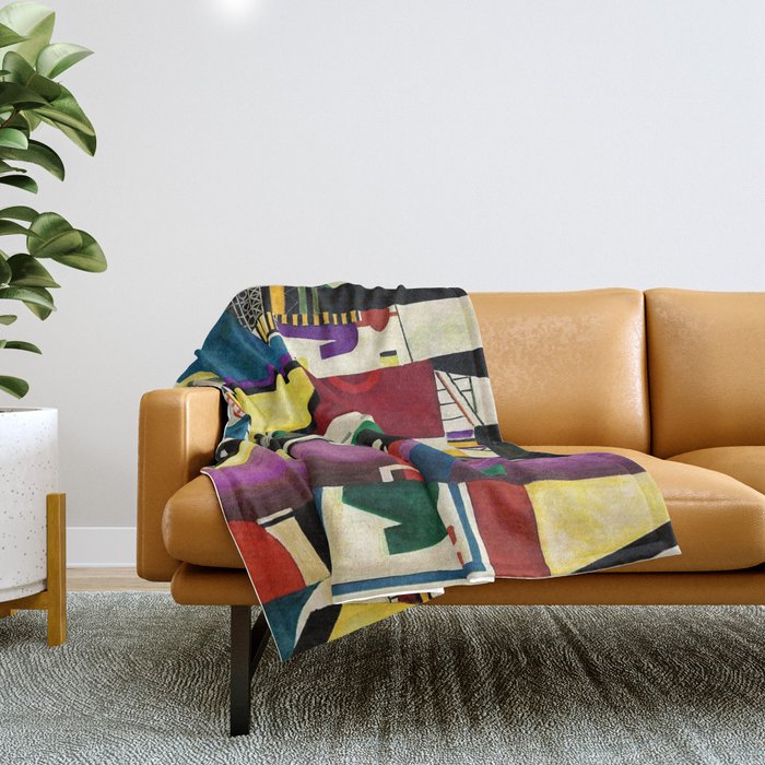 The City - La Ville By By Fernand LéGer Throw Blanket