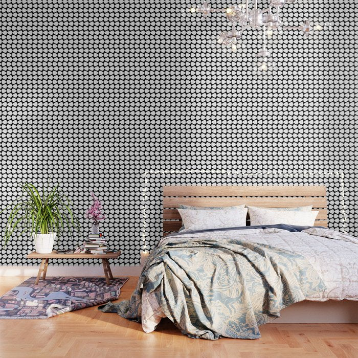 Plectrum Pattern In White And Black Wallpaper