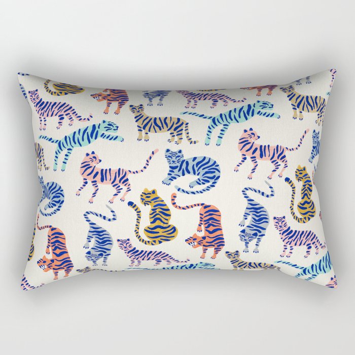 Tiger Collection - Indigo Palett Rectangular Pillow