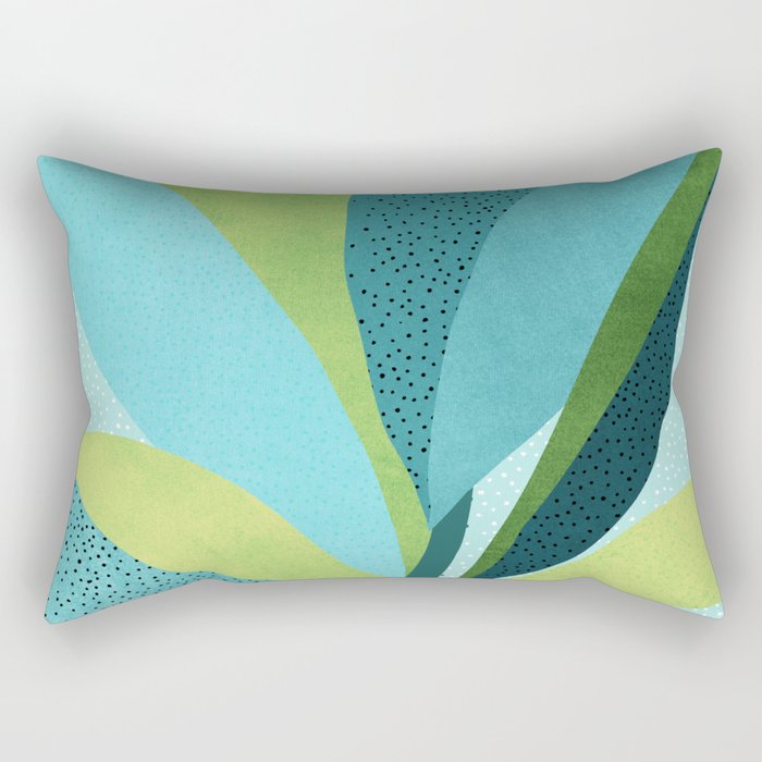 Coastal Abstract Botanical Rectangular Pillow