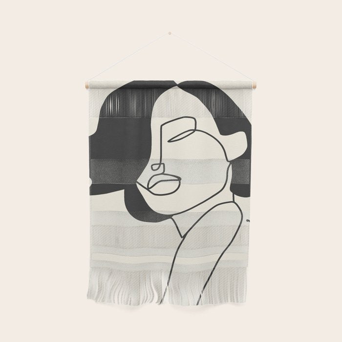 Drawing Female Face Portrait Ii Wall Hanging