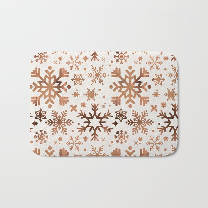 Snowflake Collection - Rose Gold Palette Bath Mat