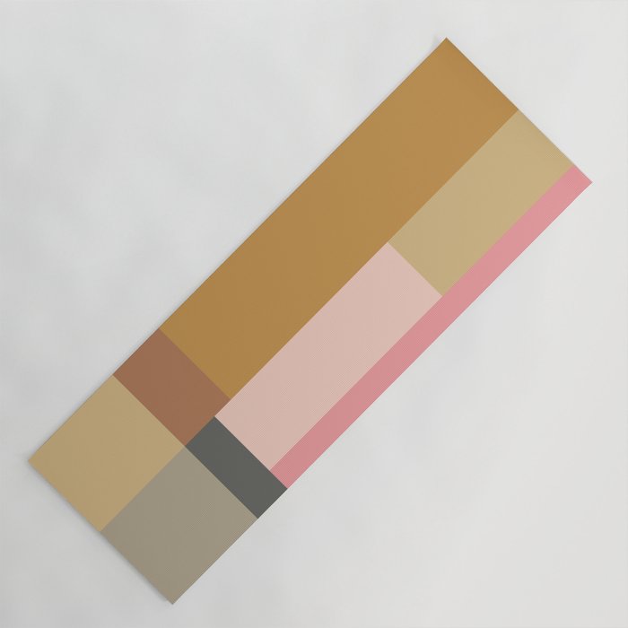 Color Block | Sage Green And Rose Pink Yoga Mat