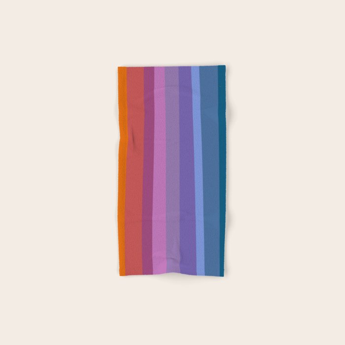 Modern Bright Rainbow Abstract Stripes Bath Towel