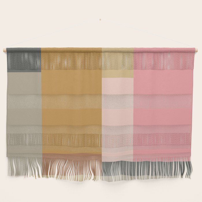 Color Block | Sage Green And Rose Pink Wall Hanging