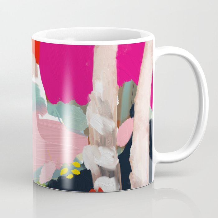 Birches In Garden Abstract Modern Art Coffee Mug