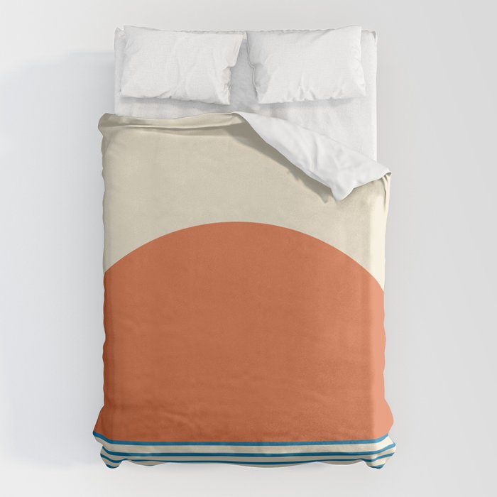 Sunrise Sunset Iv - Orange Blue Duvet Cover