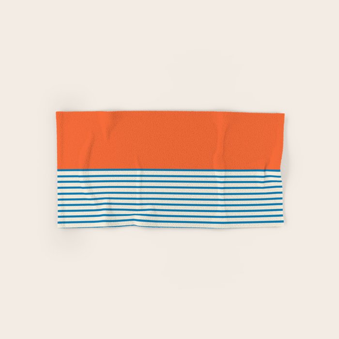Sunrise Sunset Iv - Orange Blue Bath Towel