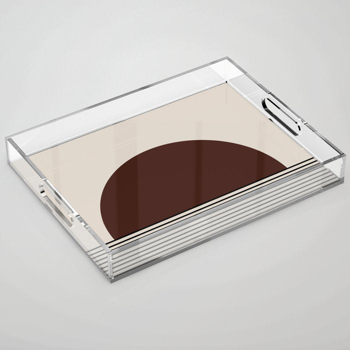 Sunrise Sunset Iii - Deep Red Acrylic Tray