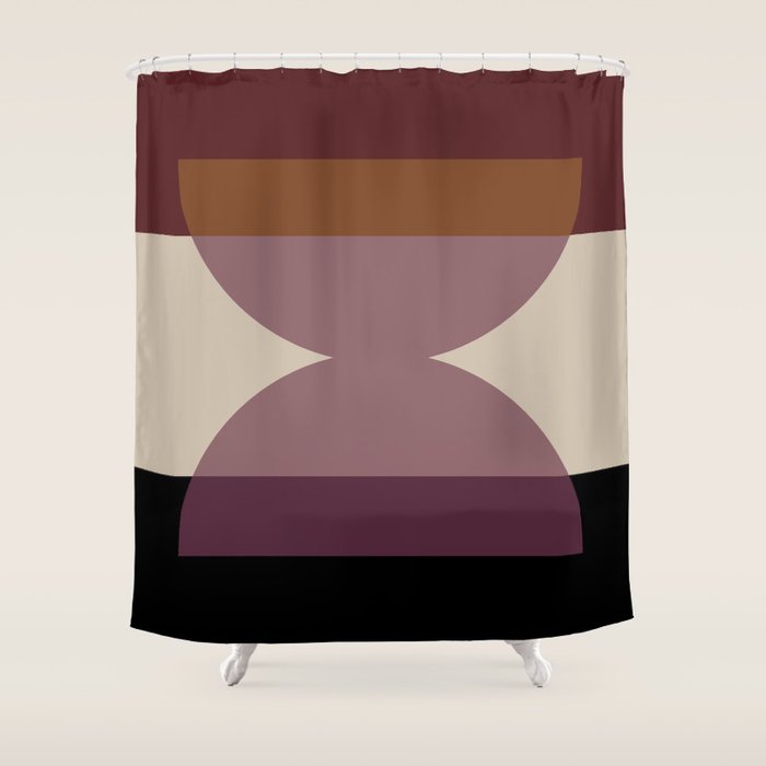Retro Minimalism - Purple Autumn Shower Curtain
