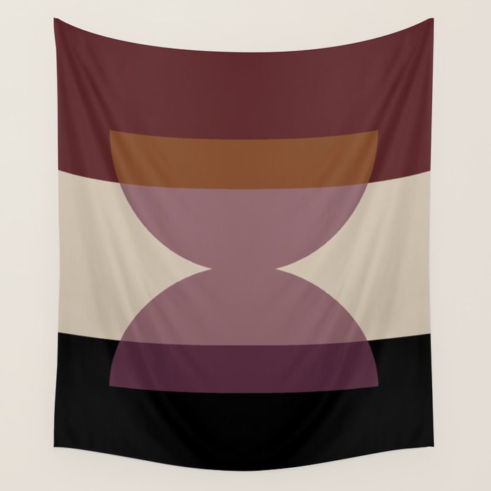 Retro Minimalism - Purple Autumn Wall Tapestry