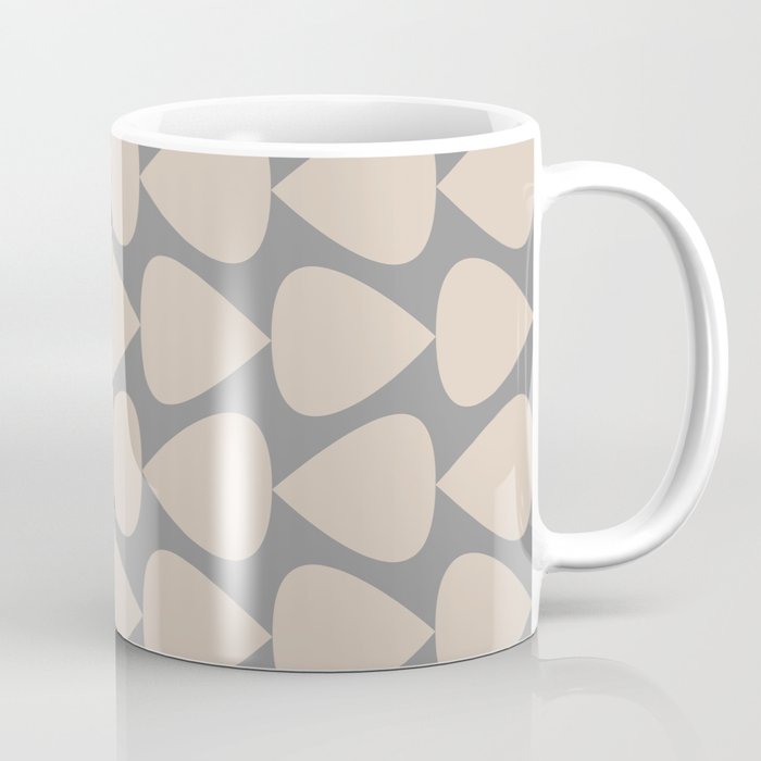 Plectrum Pattern In Putty And Gray Coffee Mug