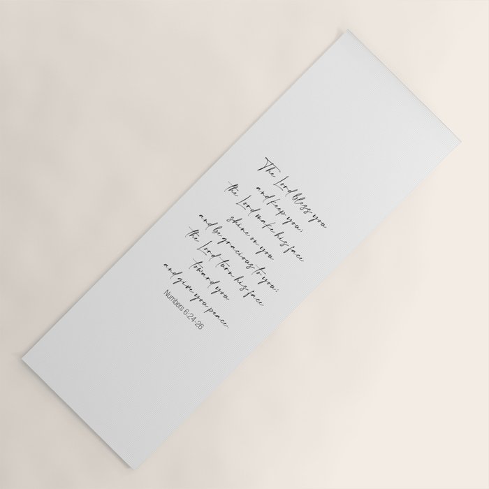 The Lord Bless You  - Numbers 6:24-26 Yoga Mat