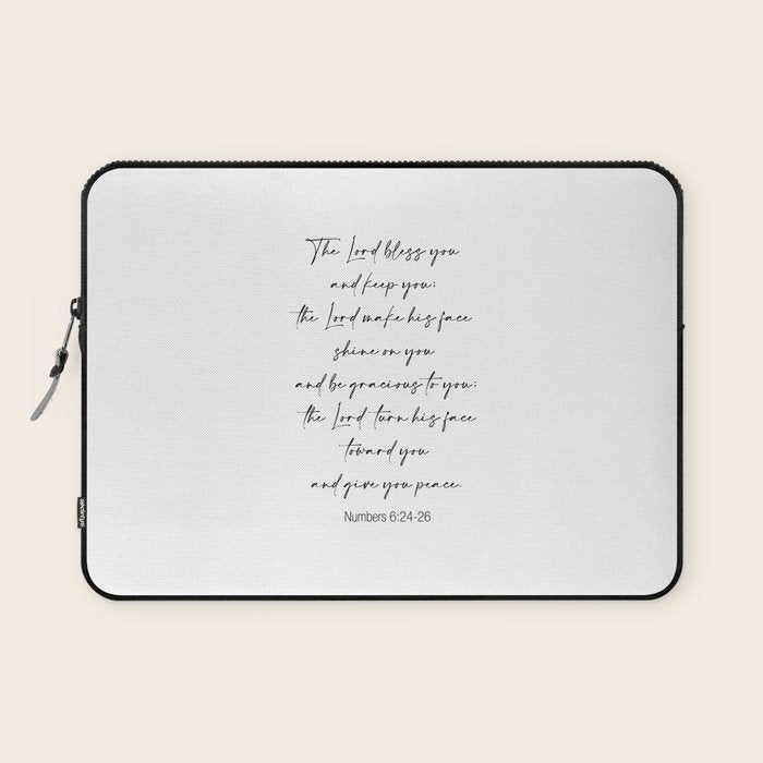 The Lord Bless You  - Numbers 6:24-26 Laptop Sleeve