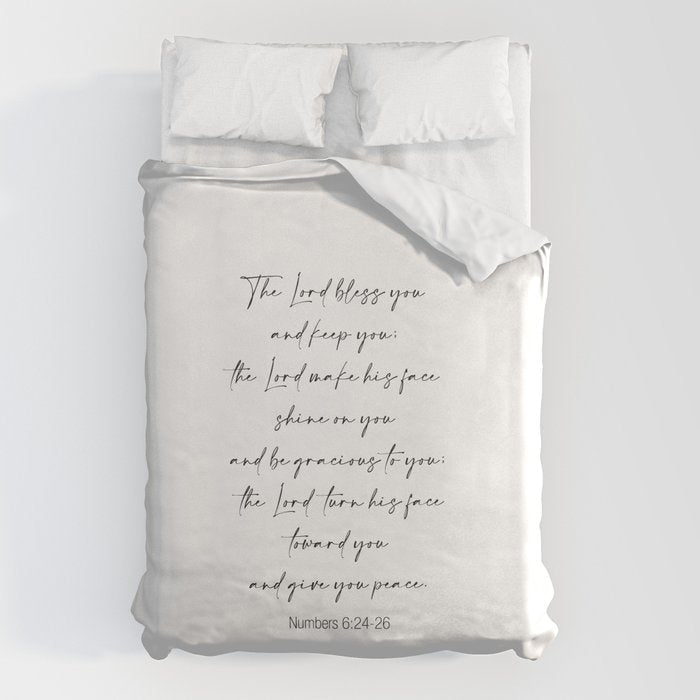 The Lord Bless You  - Numbers 6:24-26 Duvet Cover
