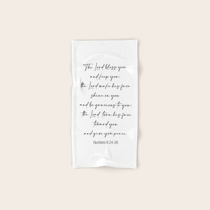 The Lord Bless You  - Numbers 6:24-26 Bath Towel