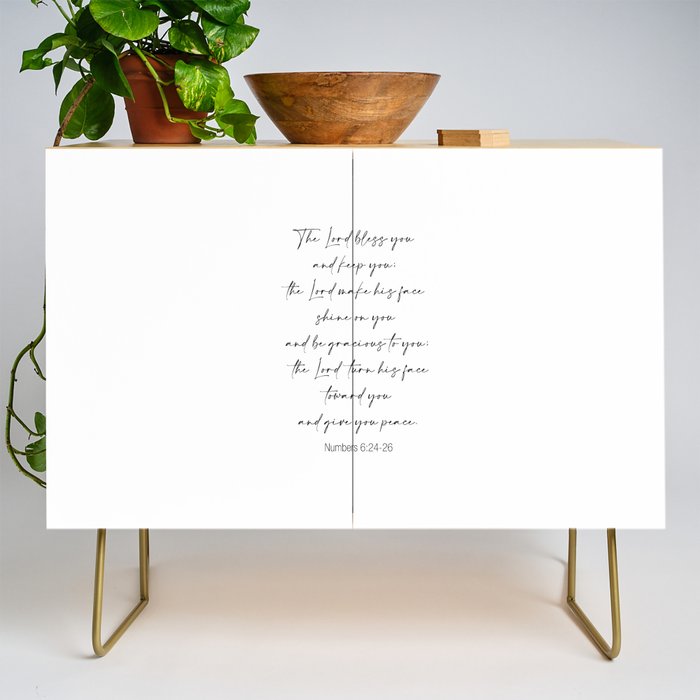 The Lord Bless You  - Numbers 6:24-26 Credenza