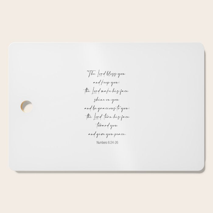 The Lord Bless You  - Numbers 6:24-26 Cutting Board