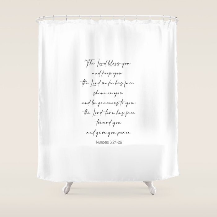 The Lord Bless You  - Numbers 6:24-26 Shower Curtain