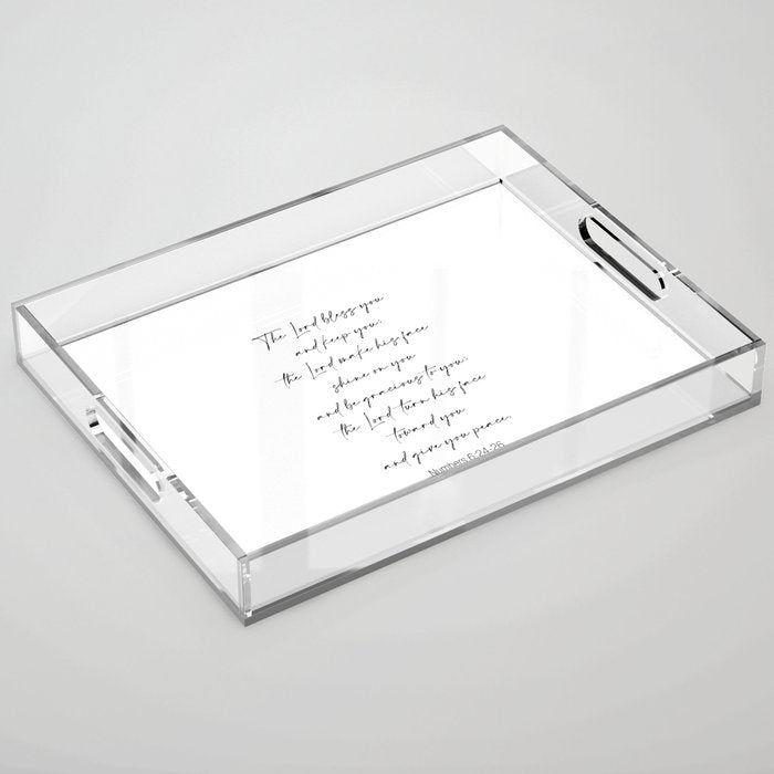 The Lord Bless You  - Numbers 6:24-26 Acrylic Tray