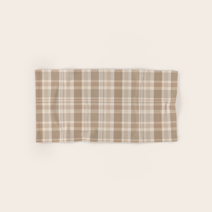 Plaid Prints, Brown And Beige Bath Towel