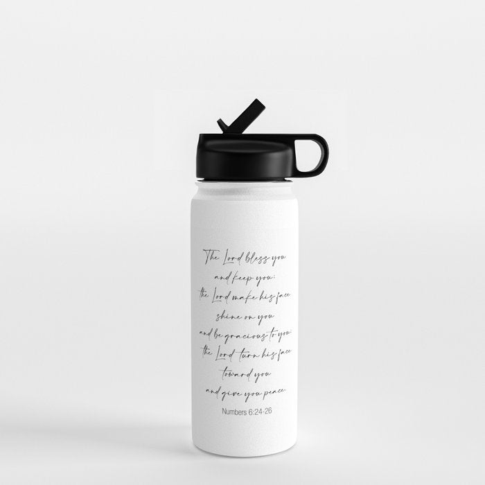 The Lord Bless You  - Numbers 6:24-26 Water Bottle