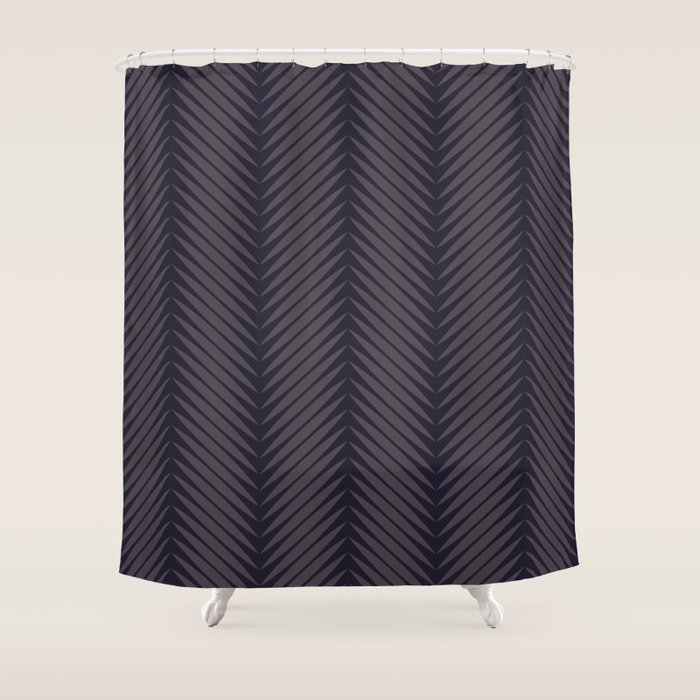 Palm Leaf Pattern - Midnight Shower Curtain