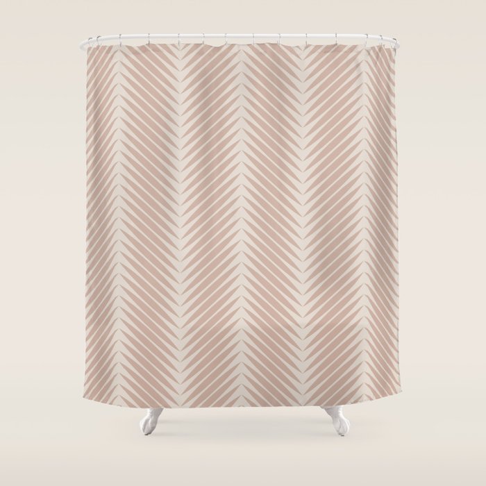 Palm Leaf Pattern - Neutral Beige Shower Curtain