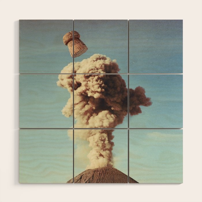 Volcanic Pop - Champagne Party Wood Wall Art