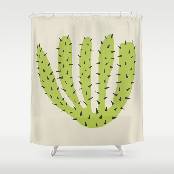 Matisse Inspired Light Green Shape Shower Curtain