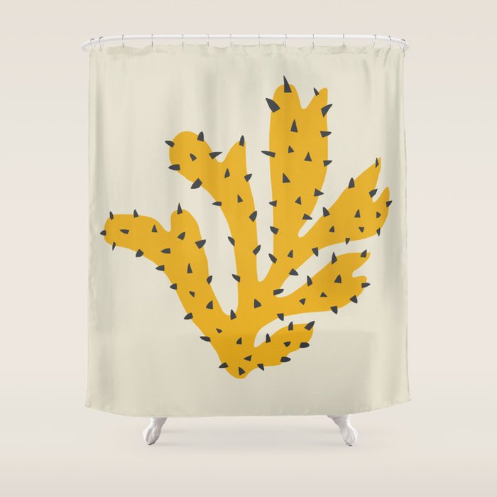 Matisse Inspired Yellow Shape Shower Curtain
