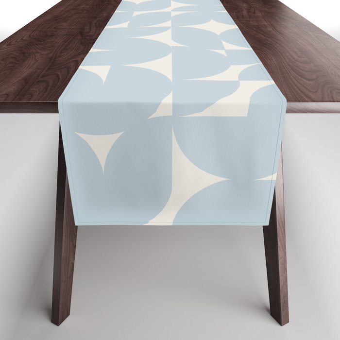 Contemporary Geometric Shapes - Soft Blue Table Runner