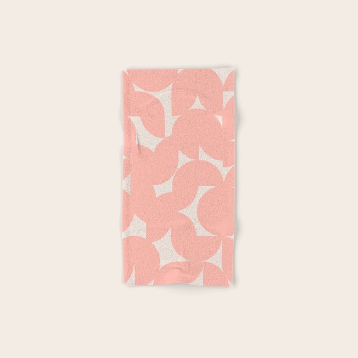 Contemporary Geometric Shapes - Soft Pink Bath Towel
