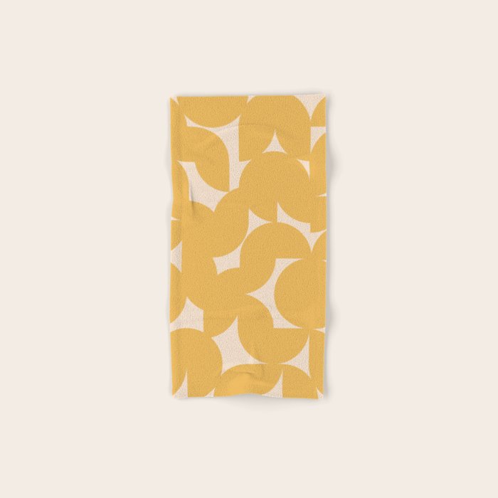 Contemporary Geometric Shapes - Orange Bath Towel