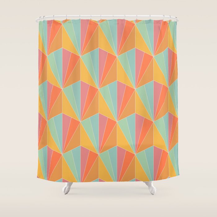Gisela Color Block Pattern Ii Shower Curtain