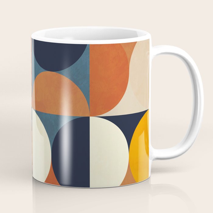 Mid Century Abstract Shapes Fall Winter 1 Coffee Mug