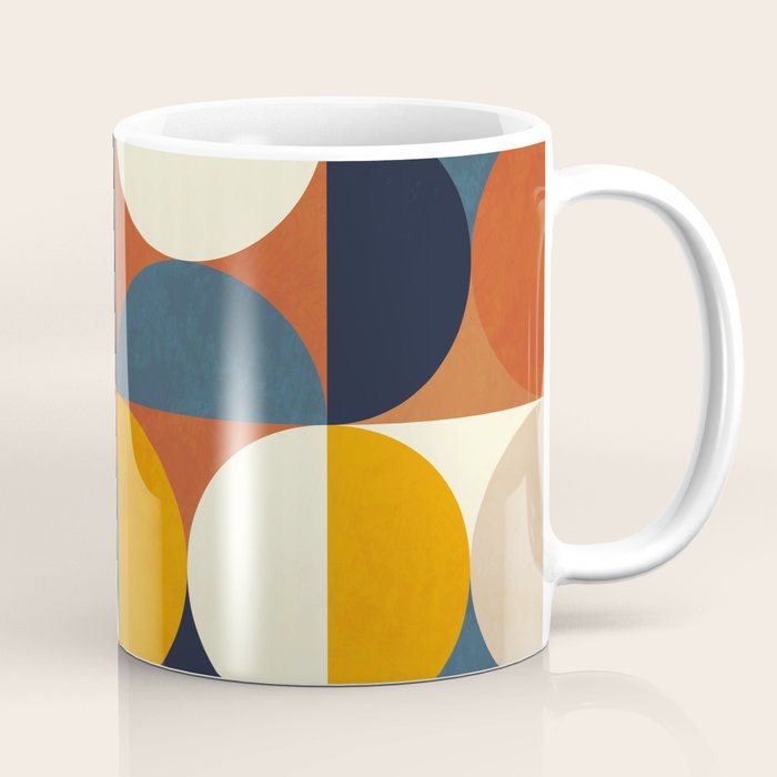 Mid Century Abstract Shapes Fall Winter 3 Coffee Mug