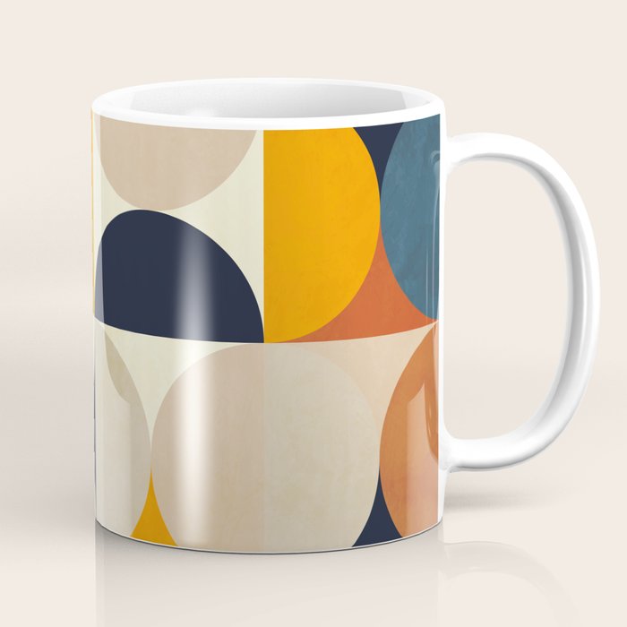Mid Century Abstract Shapes Fall Winter 1 Coffee Mug