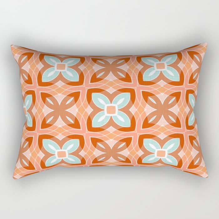 Moroccan Tile - Daisy Chain Rectangular Pillow