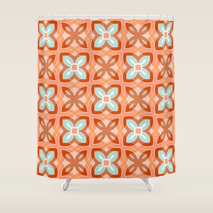 Moroccan Tile - Daisy Chain Shower Curtain