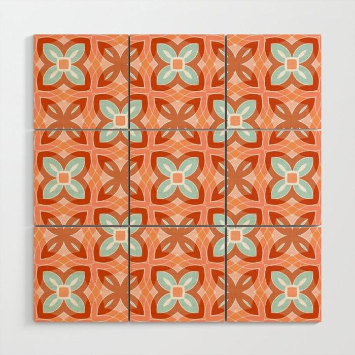 Moroccan Tile - Daisy Chain Wood Wall Art