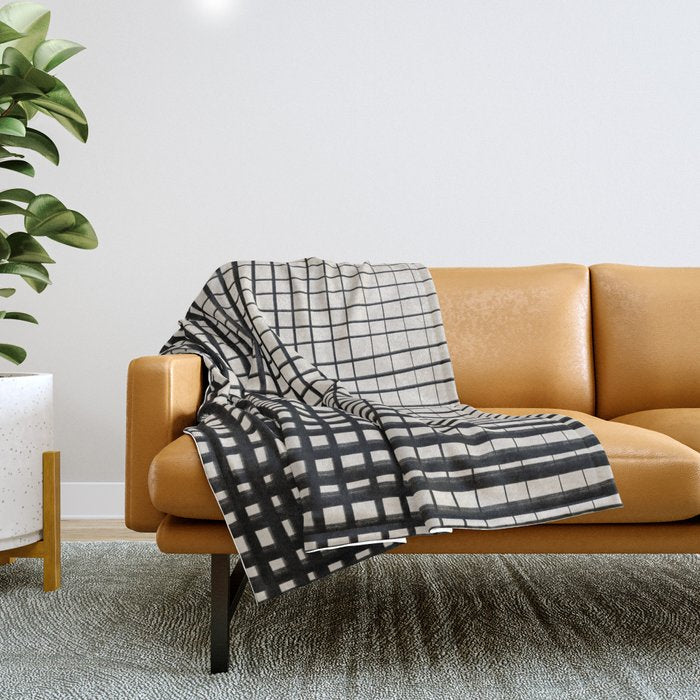 Horizontal & Vertical Lines Throw Blanket